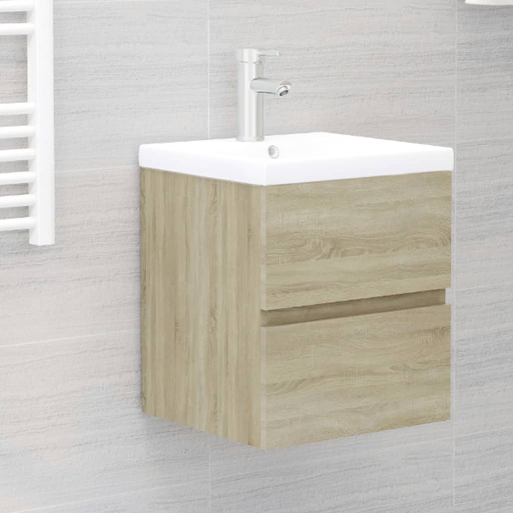 Mueble De Lavabo Madera Ingeniería Envejecida 90X38,5X45 Cm