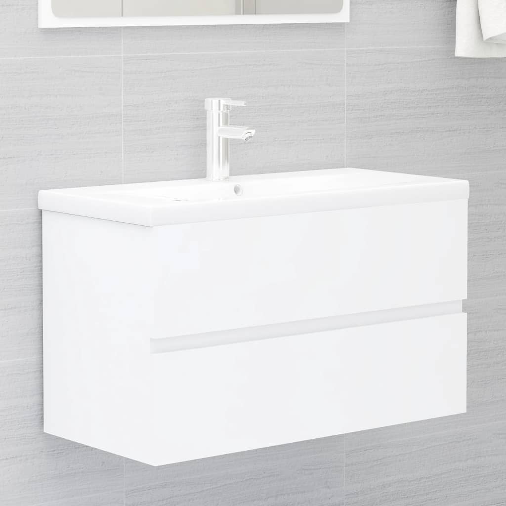 Mueble De Lavabo Madera Ingeniería Envejecida 90X38,5X45 Cm