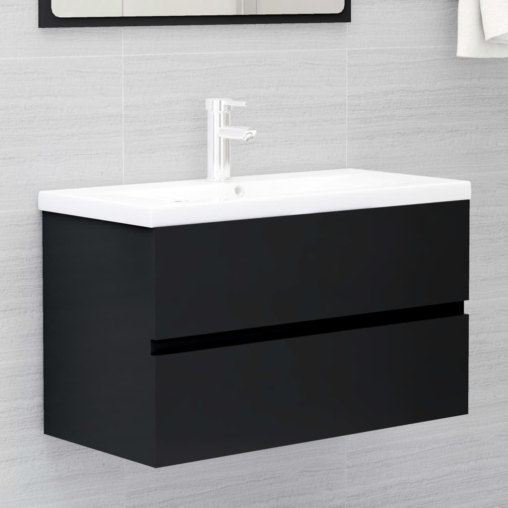 Mueble De Lavabo Madera Ingeniería Envejecida 90X38,5X45 Cm