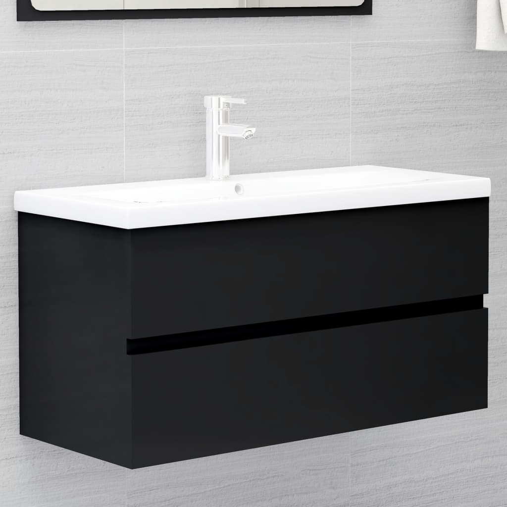 Mueble De Lavabo Madera Ingeniería Envejecida 90X38,5X45 Cm