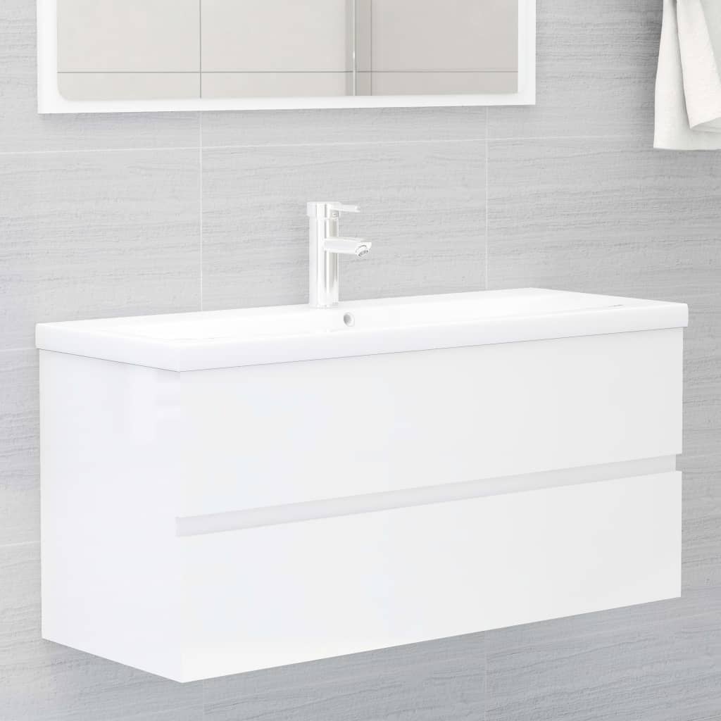 Mueble De Lavabo Madera Ingeniería Envejecida 90X38,5X45 Cm