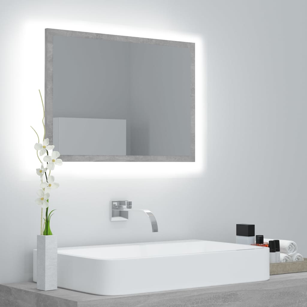 Espejo De Baño Led Madera Ingeniería 60X8,5X38 Cm