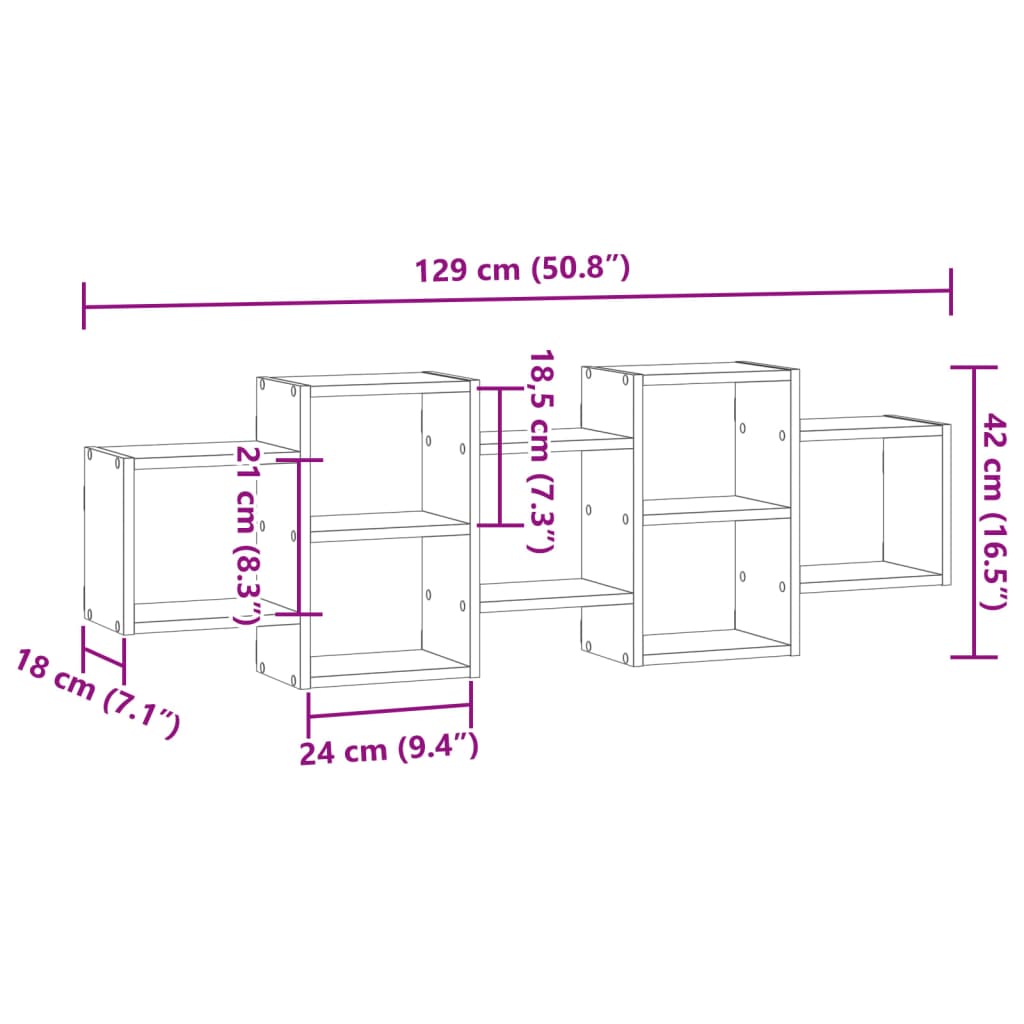 Estante De Pared Madera Ingeniería