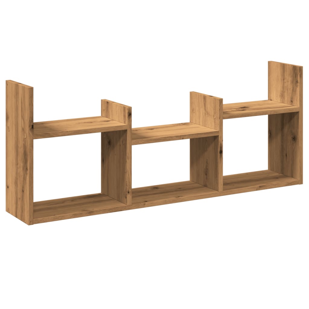 Armario De Pared Madera Ingeniería Roble Artesanal 100X18X40 Cm