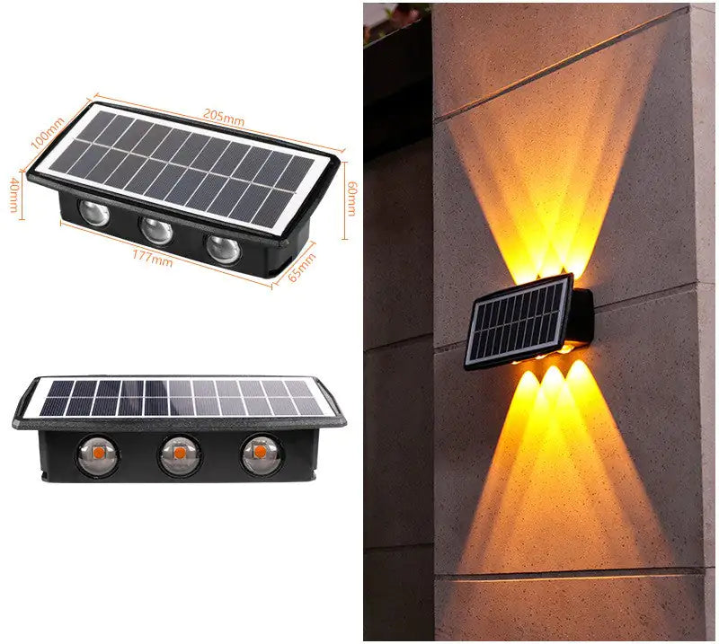 Apliques solares de pared para exteriores impermeables