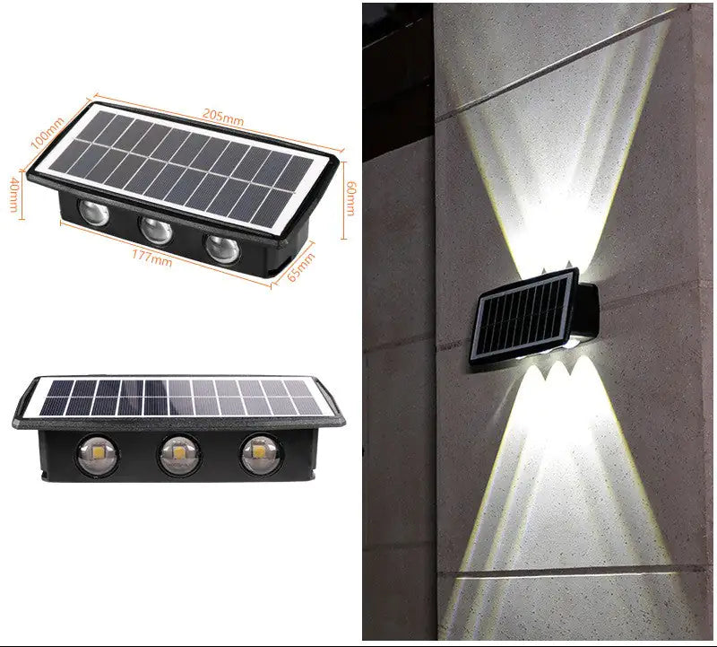 Apliques solares de pared para exteriores impermeables