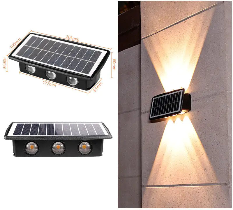 Apliques solares de pared para exteriores impermeables