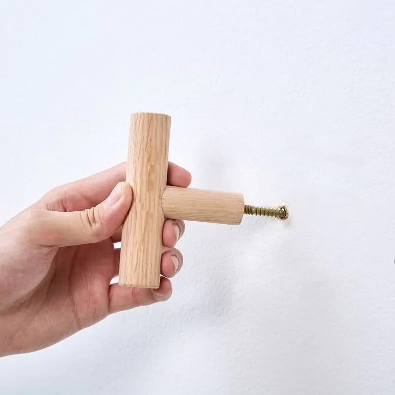 Ganchos de madera para colgar en la pared