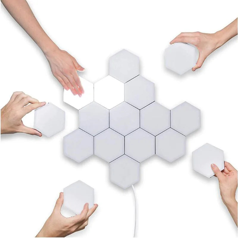 Lámpara de pared decorativa con hexágonos